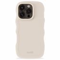 Holdit Wavy Case für das iPhone 16 Pro Max - Light Beige