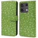 imoshion Design Klapphülle für das Xiaomi Redmi Note 13 Pro (5G) / Poco X6 - Green Flowers