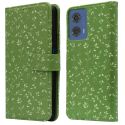 imoshion Design Klapphülle für das Motorola Moto G04 / G24 - Green Flowers