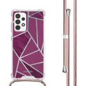 imoshion Design Hülle mit Band für das Samsung Galaxy A53 - Bordeaux Graphic