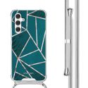 imoshion Design Hülle mit Band für das Samsung Galaxy A54 (5G) - Petrol Green Graphic