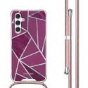 imoshion Design Hülle mit Band für das Samsung Galaxy A54 (5G) - Bordeaux Graphic