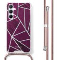 imoshion Design Hülle mit Band für das Samsung Galaxy A55 - Bordeaux Graphic