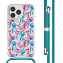 iMoshion Design Hülle mit Band für das iPhone 13 Pro - Jellyfish Watercolor