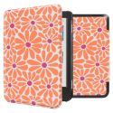 imoshion Design Slim Hard Case Sleepcover für das Kobo Clara Colour / Kobo Clara BW - Orange Flowers Connect