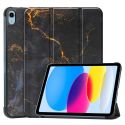 imoshion Design Trifold Klapphülle für das iPad 10 (2022) 10.9 Zoll - Black Marble