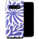 Selencia Vivid Back Cover für das Samsung Galaxy S10 - Modern Bloom Sapphire Blue