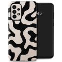 Selencia Vivid Back Cover für das Samsung Galaxy A33 - Art Wave Black