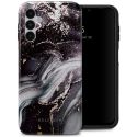 Selencia Vivid Back Cover für das Samsung Galaxy A14 (5G/4G) - Chic Marble Black