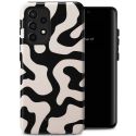 Selencia Vivid Back Cover für das Samsung Galaxy A52(s) (5G/4G) - Art Wave Black