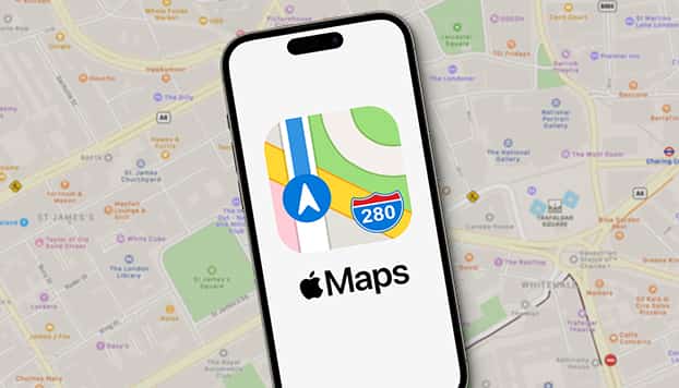 iPhone 16 mit iOS 18, Maps bietet topografische Karten, Wanderwege und Offline-Wanderverfolgung.